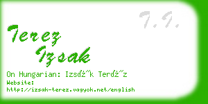 terez izsak business card